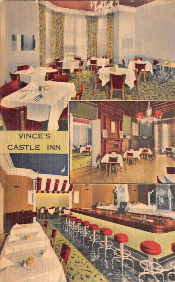Buffalo New York Vince's Castle Inn Linen Vintage Postcard AA103507