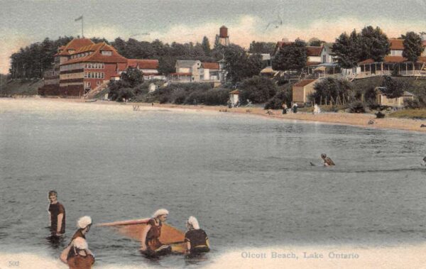 Olcott Beach New York Lake Ontario Swimmin Vintage Postcard AA103521