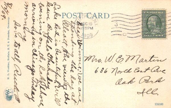 Olcott Beach New York Lake Ontario Swimmin Vintage Postcard AA103521 - Image 2