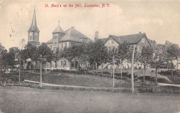 Lancaster New York St Marys on the Hill Vintage Postcard AA103523