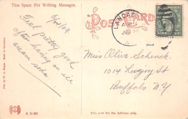 Lancaster New York St Marys on the Hill Vintage Postcard AA103523 - Image 2