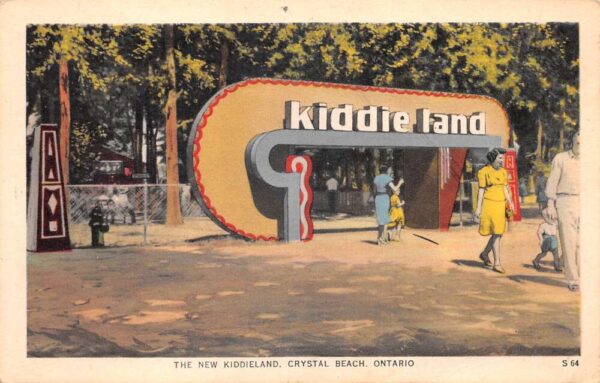 Crystal Beach Ontario Canada Kiddieland Amusement Park Entrance PC AA103526