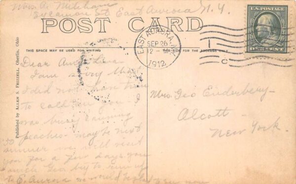 East Aurora New York Cazenovia Creek Motor Boat Party Vintage Postcard AA103530 - Image 2