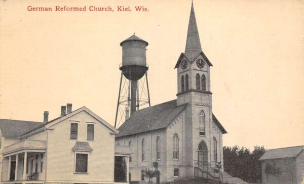 Kiel Wisconsin German Reformed Church Vintage Postcard AA103585
