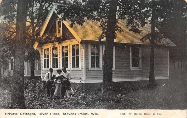 Stevens Point Wisconsin River Pines Private Cottage Vintage Postcard AA103605