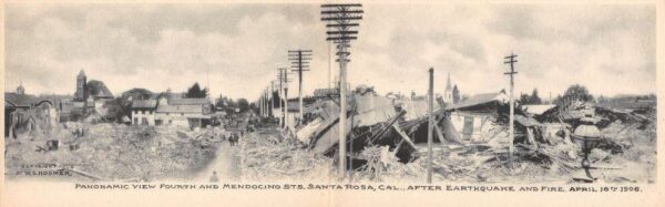 Santa Rosa California Earthquake Disaster 4th and Mendocino Bi-Fold PC AA103633