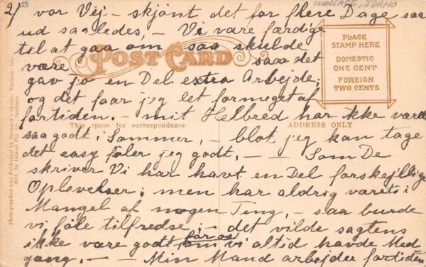 Wallace Idaho 1910 Fire Disaster Birds Eye View Vintage Postcard AA103647 - Image 2