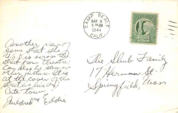 Grass Valley California USO Club Exterior Real Photo Vintage Postcard AA103666 - Image 2
