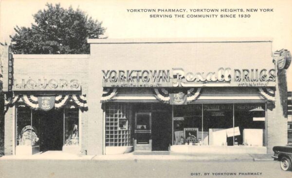 Yorktown Heights New York Pharmacy Rexall Drug Store Vintage Postcard AA103674