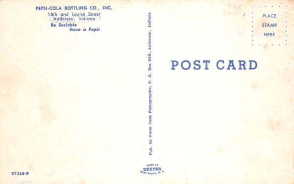 Anderson Indiana Pepsi Cola Bottling Co Plant Vintage Postcard AA103678 - Image 2