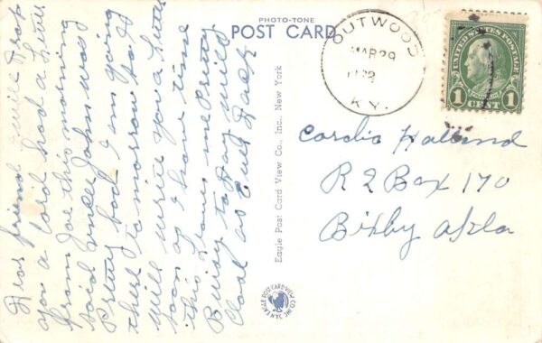Outwood Kentucky US Veterans Hospital Receiving Ward Vintage Postcard AA103690 - Image 2