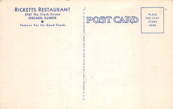 Chicago Illinois Ricketts Restaurant Dining Room and Waitresses PC AA103703 - Image 2