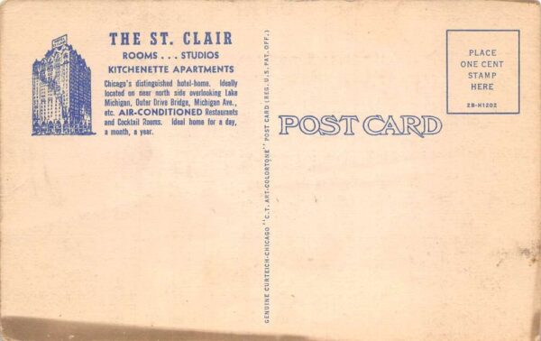 Chicago Illinois St Clair Cocktail Circle Bar Interior Postcard AA103707 - Image 2