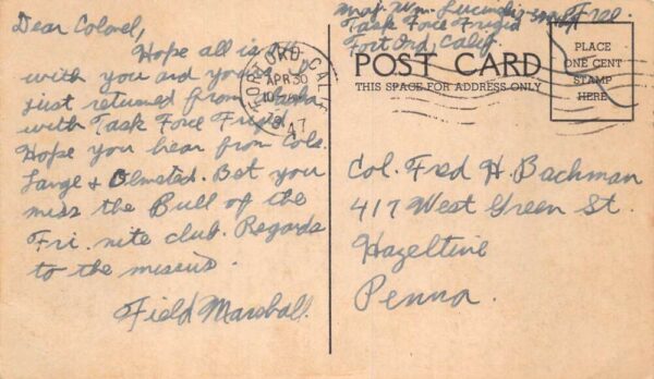 Camp Stoneman California Soldiers Returning to Port Steamer Postcard AA103717 - Image 2