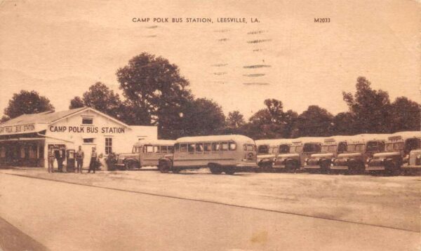Leesville Louisiana Camp Polk Bus Station Vintage Postcard AA103729