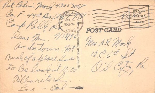 Leesville Louisiana Camp Polk Bus Station Vintage Postcard AA103729 - Image 2