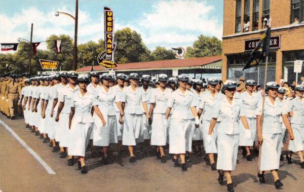 San Antonio Texas WAF Womans Air Force Marching Vintage Postcard AA103733