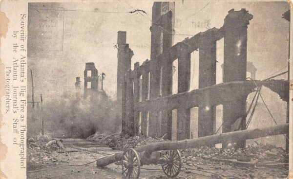 Atlanta Georgia 1917 Fire Disaster Wreckage Vintage Postcard AA103736