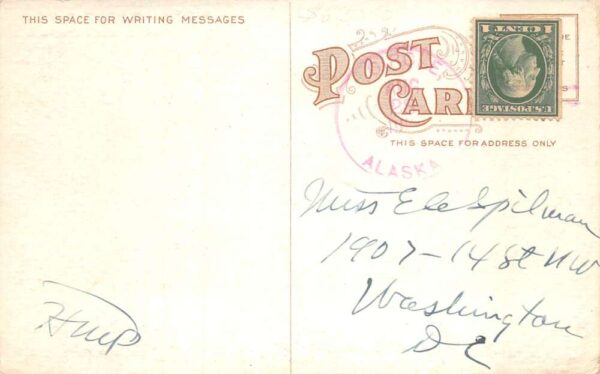 Fairbanks Alaska Pack Train with Gold Dust Mining Related Postcard AA103740 - Image 2