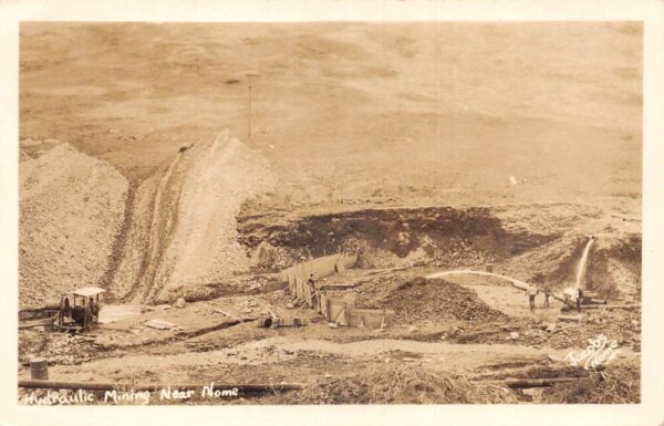 Nome Alaska Hydraulic Mining Real Photo Vintage Postcard AA103741