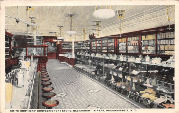Poughkeepsie New York Smith Brothers Confectionery Restaurant Postcard AA103747
