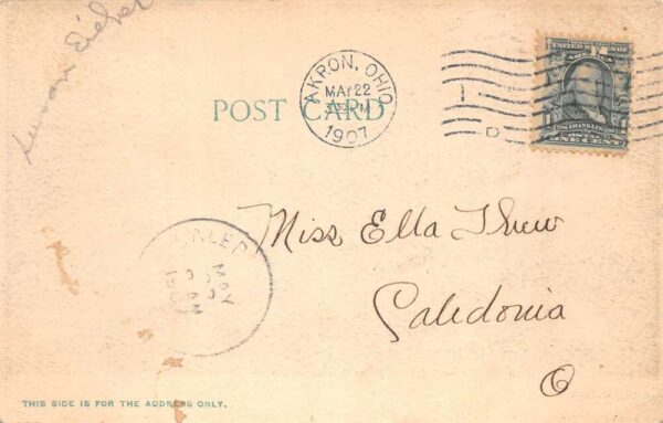 Akron Ohio State Mills Lake The Old Mill Vintage Postcard AA103749 - Image 2