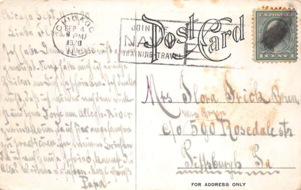 Chicago Illinois Hotel Rigi Greetings Vintage Postcard AA103752 - Image 2