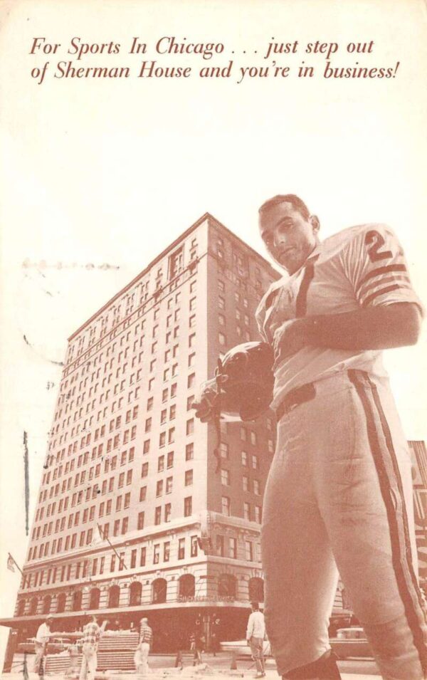 Chicago Illinois Sherman House Hotel Football Player Chicago Bears PC AA103753