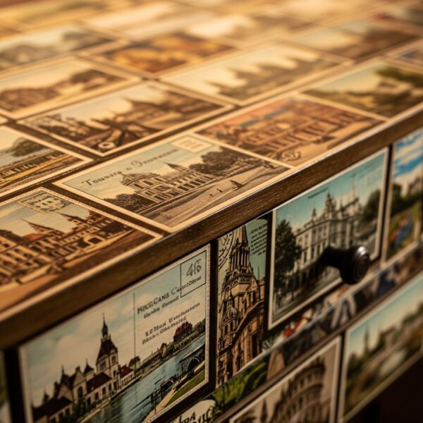 vintage cards showing old towns