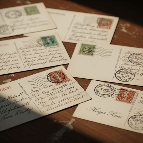 vintage cards with handwritten messages