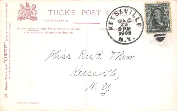 Christmas Greetings Santa Claus and Child Portrait Tuck Vintage Postcard AA85987 - Image 2