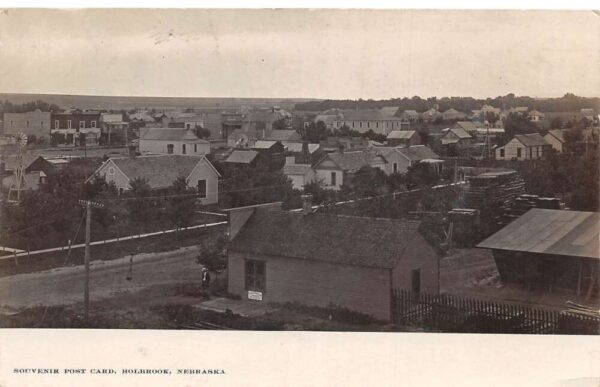 Holbrook Nebraska Birds Eye View Real Photo Vintage Postcard AA85988