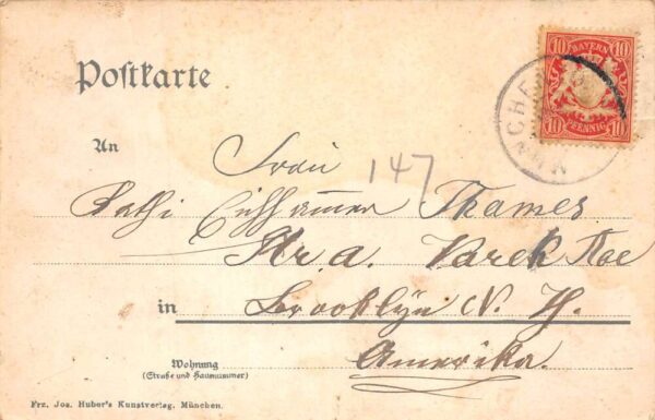 Oktoberfest Greetings Gruss vom Wagner Brau Marzen Beer Postcard AA86013 - Image 2