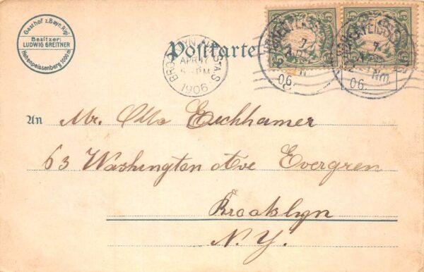 Hohenpeissenberg Germany Church and Mountains Gruss vom Postcard AA86016 - Image 2