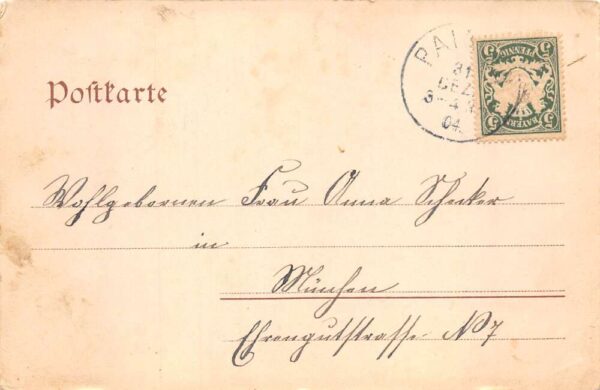 Aichkirchen Austria Gasthaus and Birds Eye View Gruss aus Postcard AA86026 - Image 2