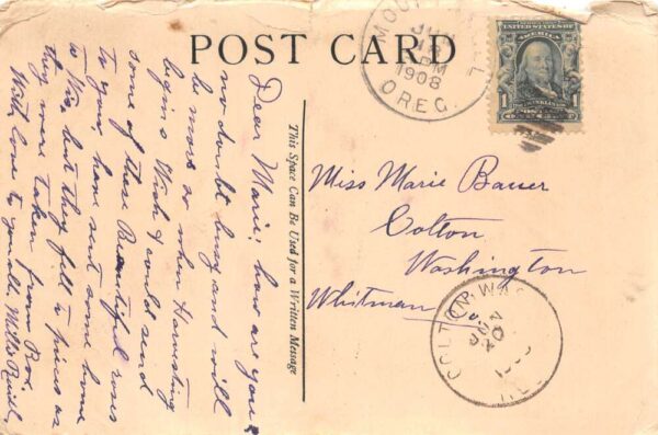 Mount Angel Oregon St Benedicts Abbey Greetings Vintage Postcard AA86029 - Image 2