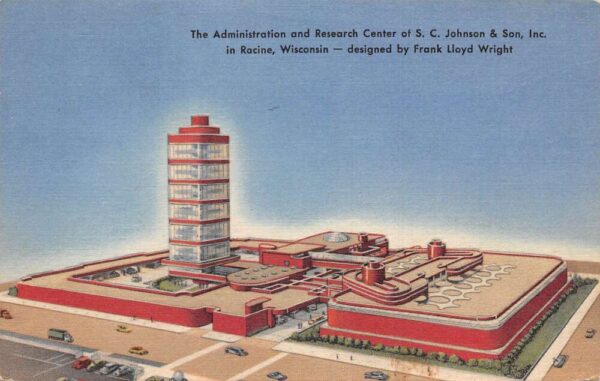 Racine Wisconsin SC Johnson Research Center Frank Lloyd Wright Postcard AA86046