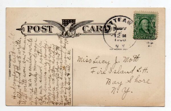 Matteawan New York Greetings Pennant Felt Flag Add On Vintage Postcard AA86081 - Image 2