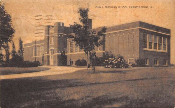 Carney's Point New Jersey John J. Pershing School, Vintage Postcard U19905