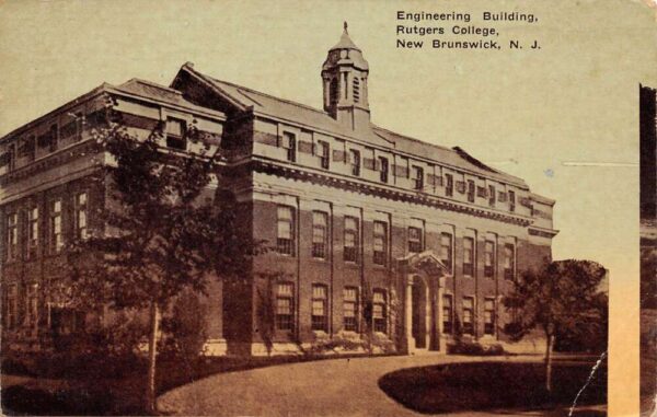 New Brunswick New Jersey Engineering Bldg., Rutgers College, Vintage PC U19913