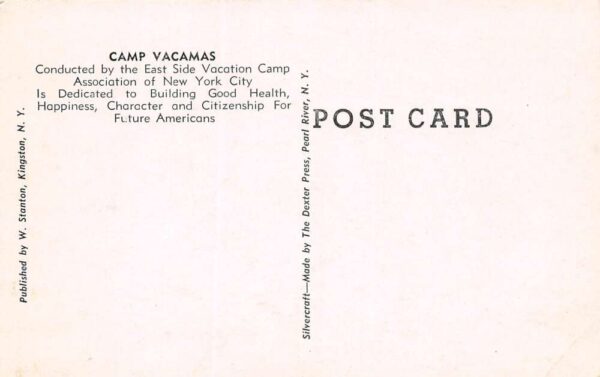 Kingston New York Swimming Instruction, Camp Vacamas, Vintage Postcard U19924 - Image 2