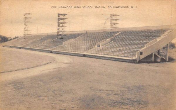 Collingswood New Jersey Collingswood High School Stadium, Vintage PC U19929