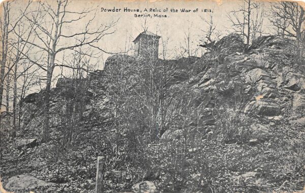 Berlin Massachusetts Powder House, Relic Of War of 1812, Vintage PC U19989