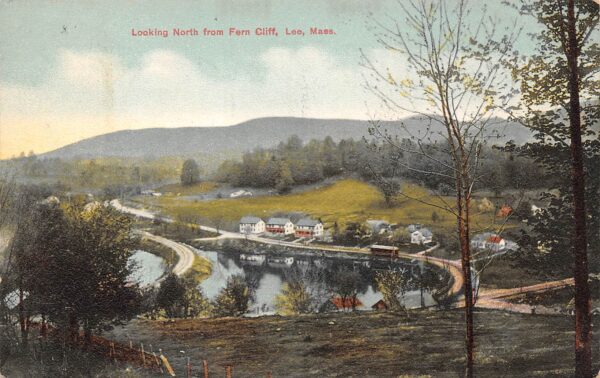 Lee Massachusetts Looking North From Fern Cliff, Color Lithograph, PC U20000