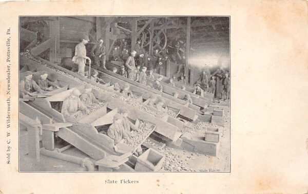 Pottsville Pennsylvania Slate Pickers, Undivided Back, Vintage Postcard U20004