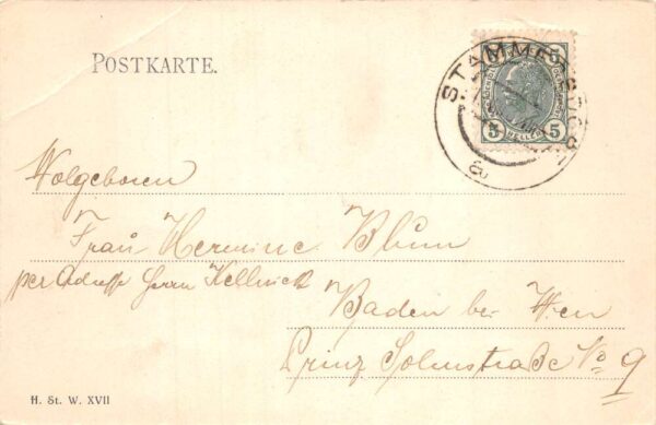 Stammersdorf Vienna Austria Train Station and Church Street Scene PC AA86167 - Image 2