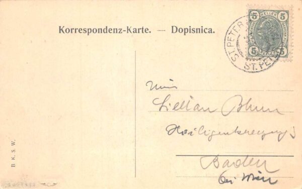 Krain Carniola Slovenia Yugoslavia St Peter Birds Eye View Postcard AA86169 - Image 2