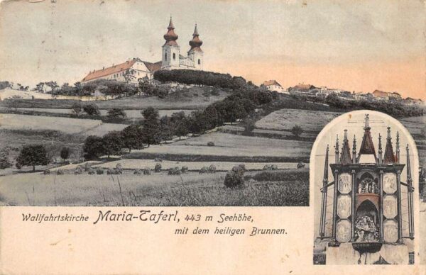 Maria Taferl Austria Church and Holy Well Vintage Postcard AA86170