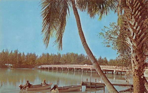 Captiva Sanibel Islands Florida Blind Pass Bridge Vintage Postcard AA103841