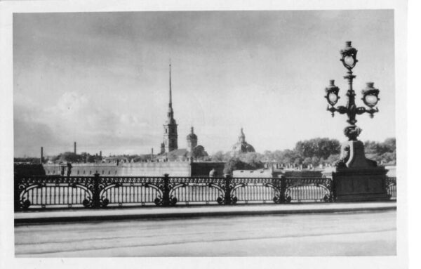 St Petersburg Russia Troitsky Bridge Peter Paul Fortress Real Photo PC AA103864